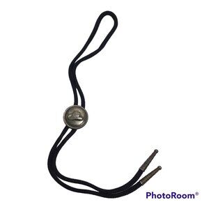 Vintage Metal Bolo Tie Cowboy Hat Rodeo Cowgirl Country Western Black